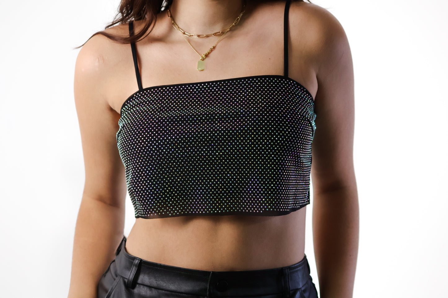Mirrorball Cropped Top