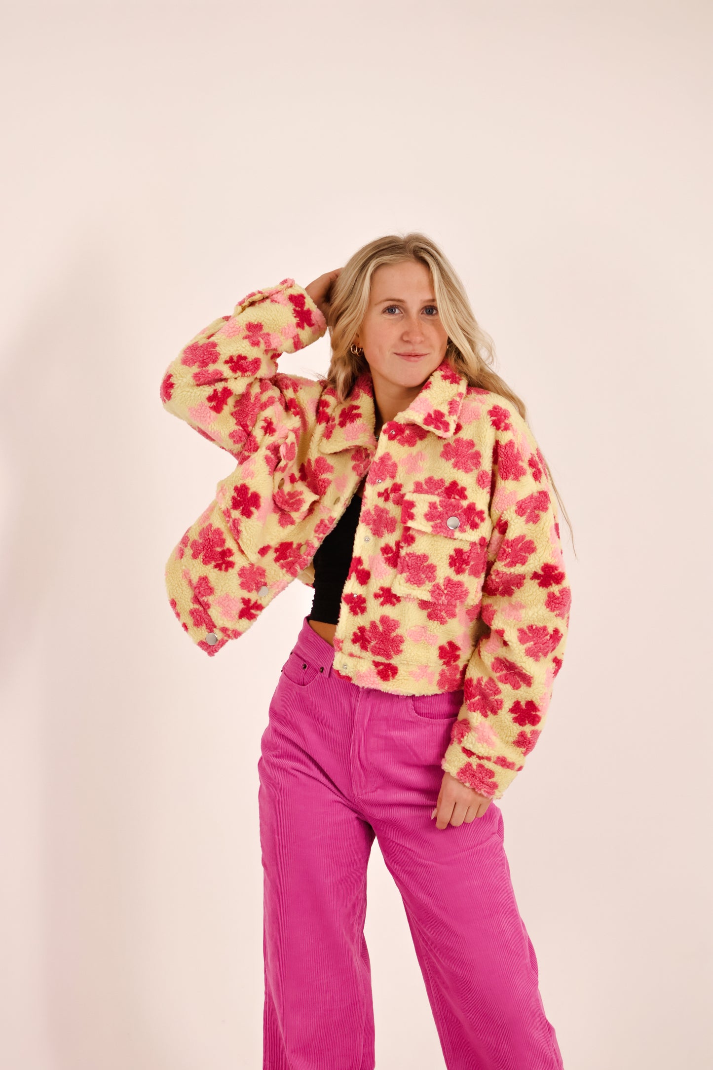Fancy Florals Sherpa Jacket