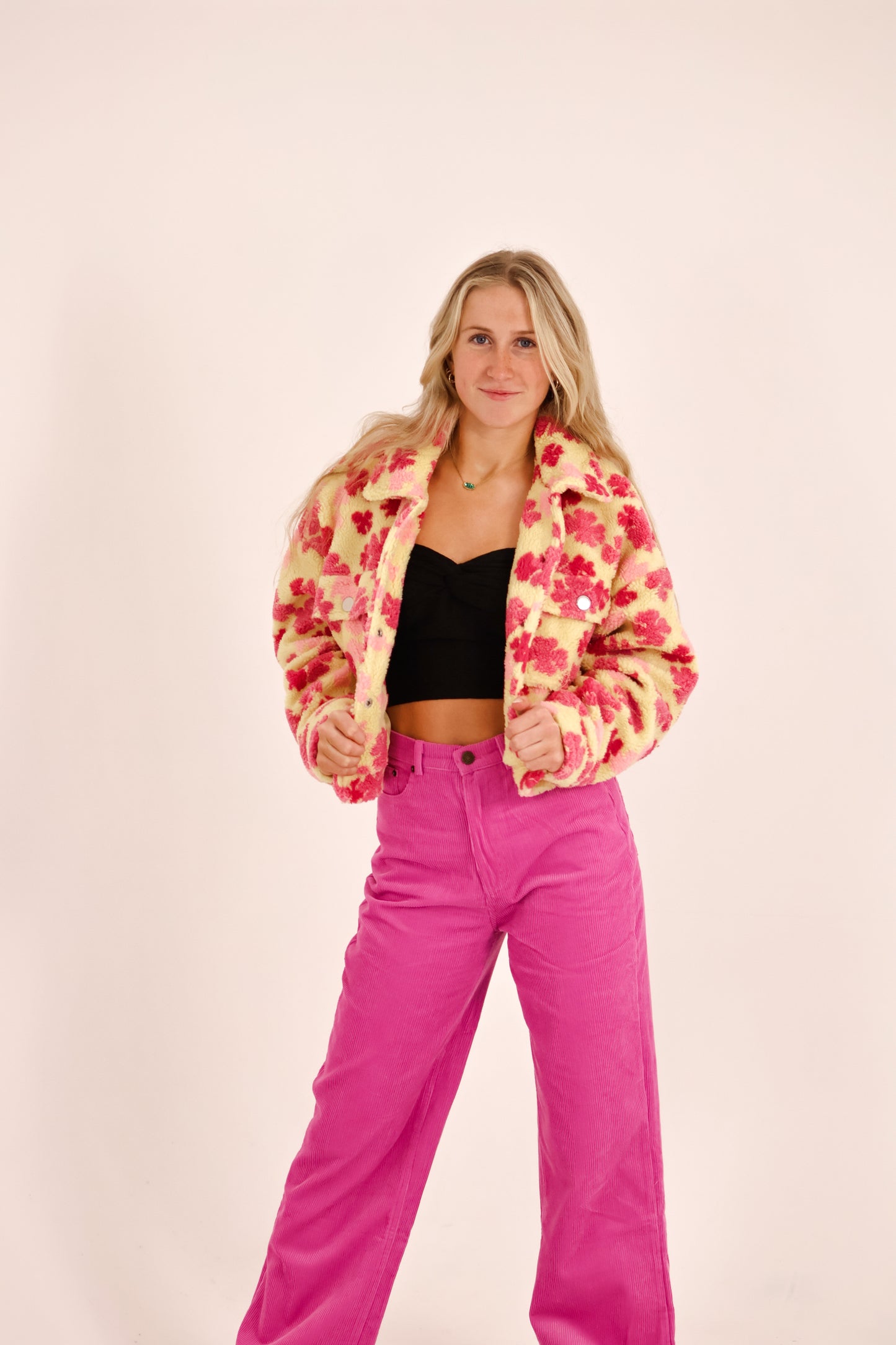Fancy Florals Sherpa Jacket