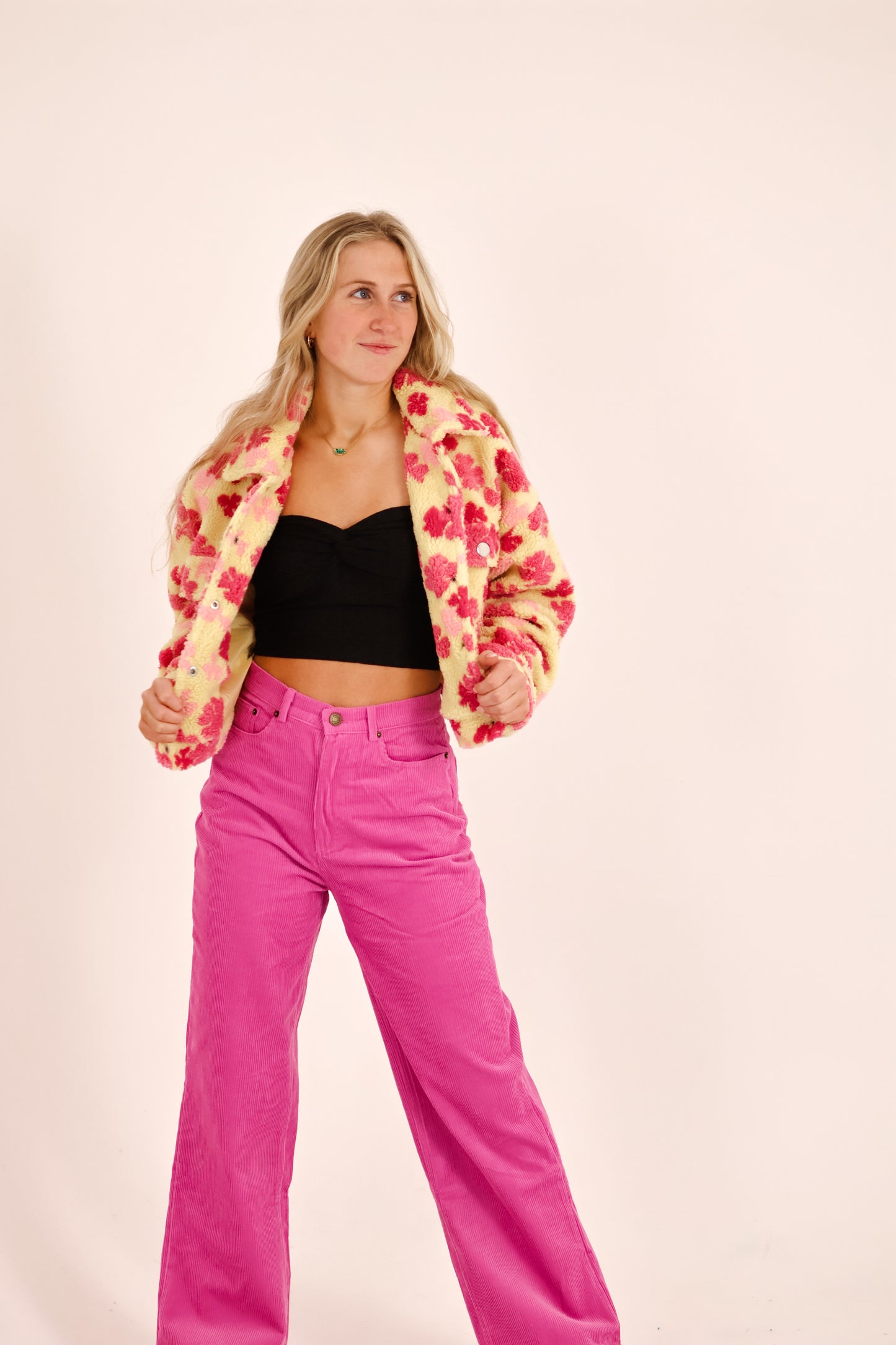 Fancy Florals Sherpa Jacket