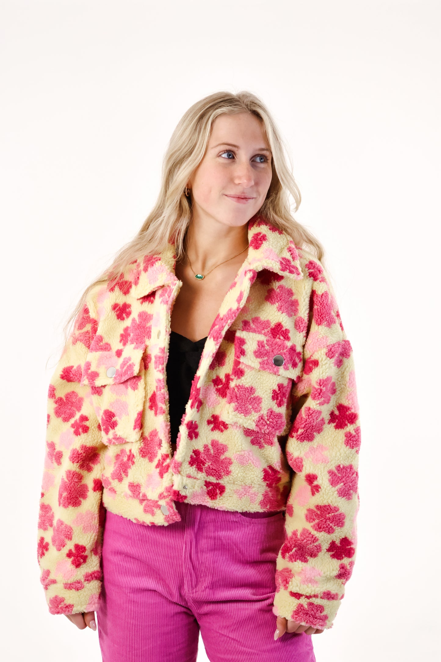 Fancy Florals Sherpa Jacket
