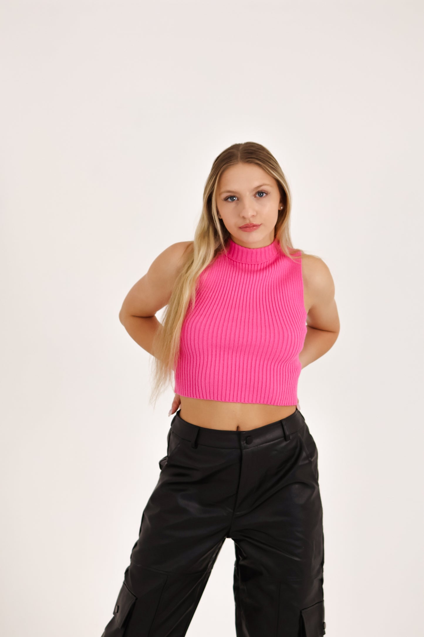 Kynlee Mock Neck Knit Sweater