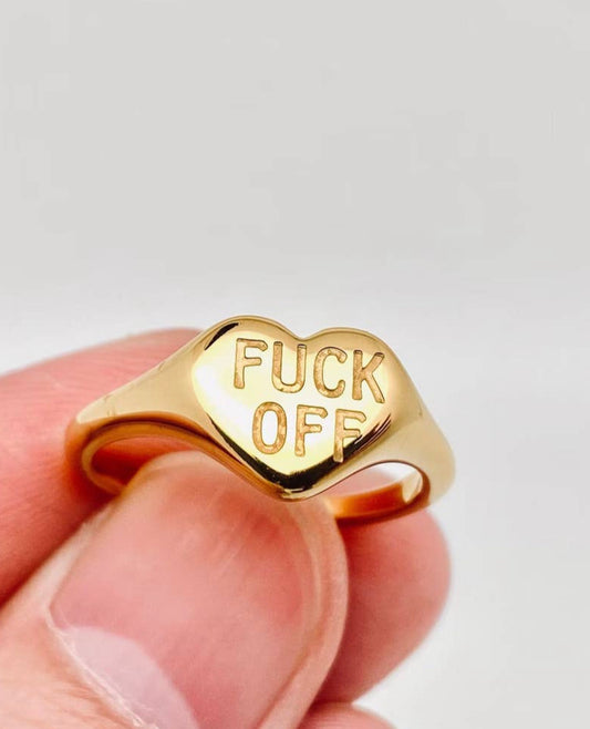 Fuck Off Heart Ring