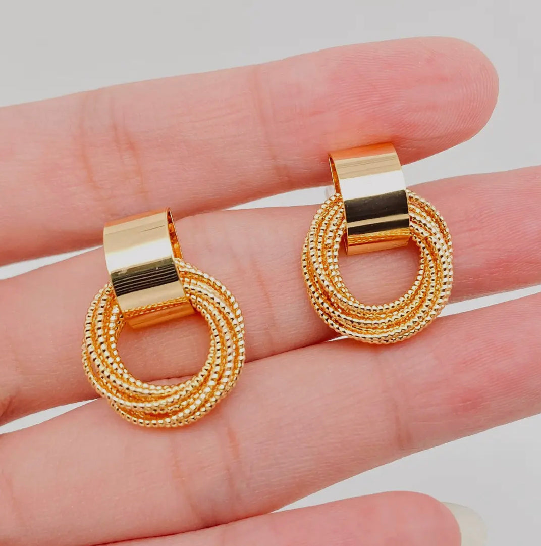 Bella Multi-Layer gold Earrings