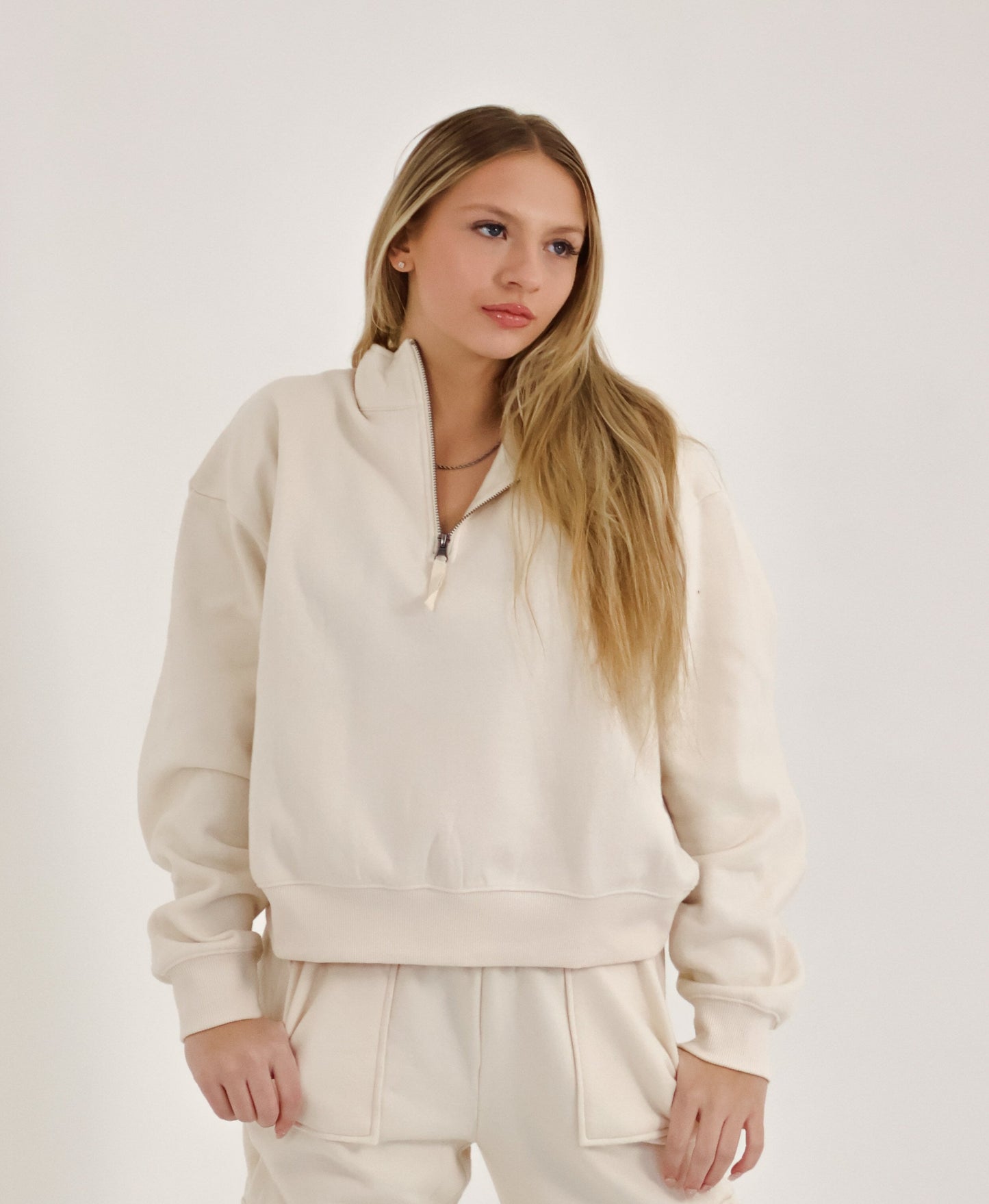 Emily Half Zip Sweatshirt