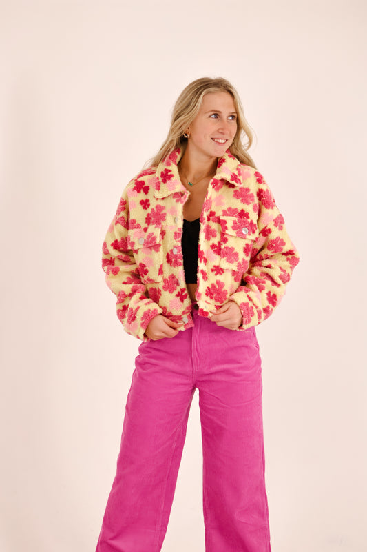 Fancy Florals Sherpa Jacket