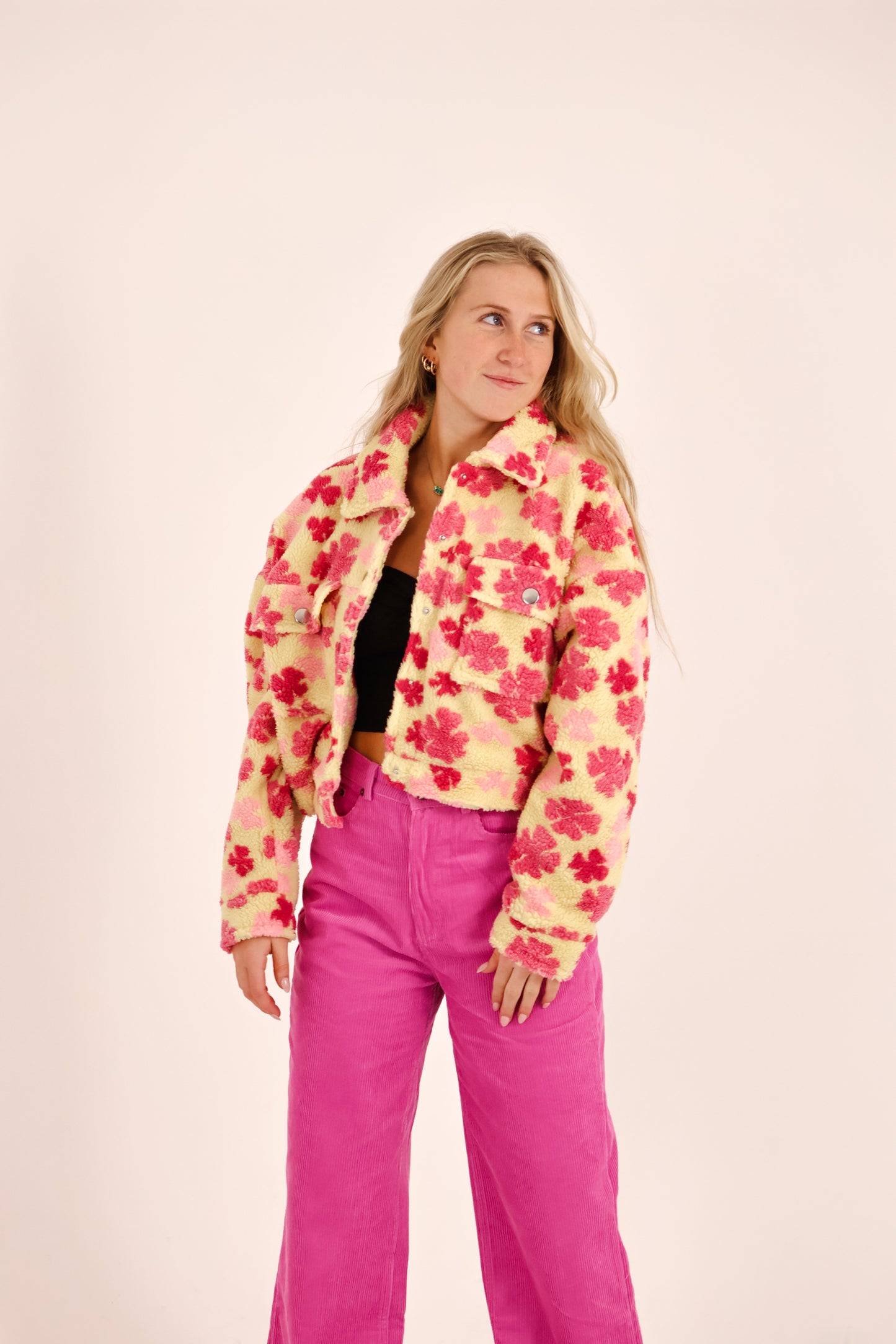 Fancy Florals Sherpa Jacket